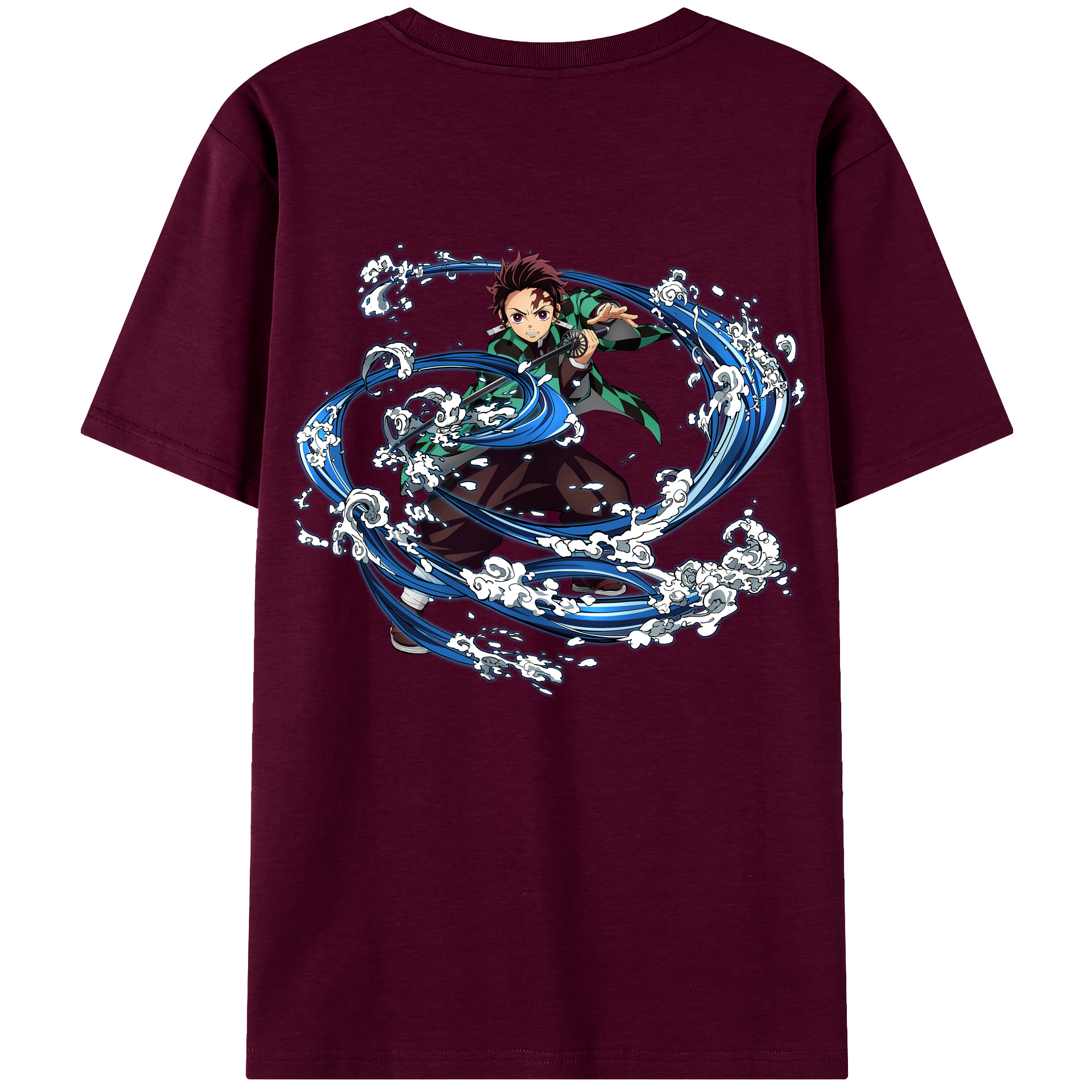 （画像用） 鬼滅の刃 竈門 炭治郎／かまど たんじろう Kamado Tanjirou レディース半袖Tシャツ(バックプリント)